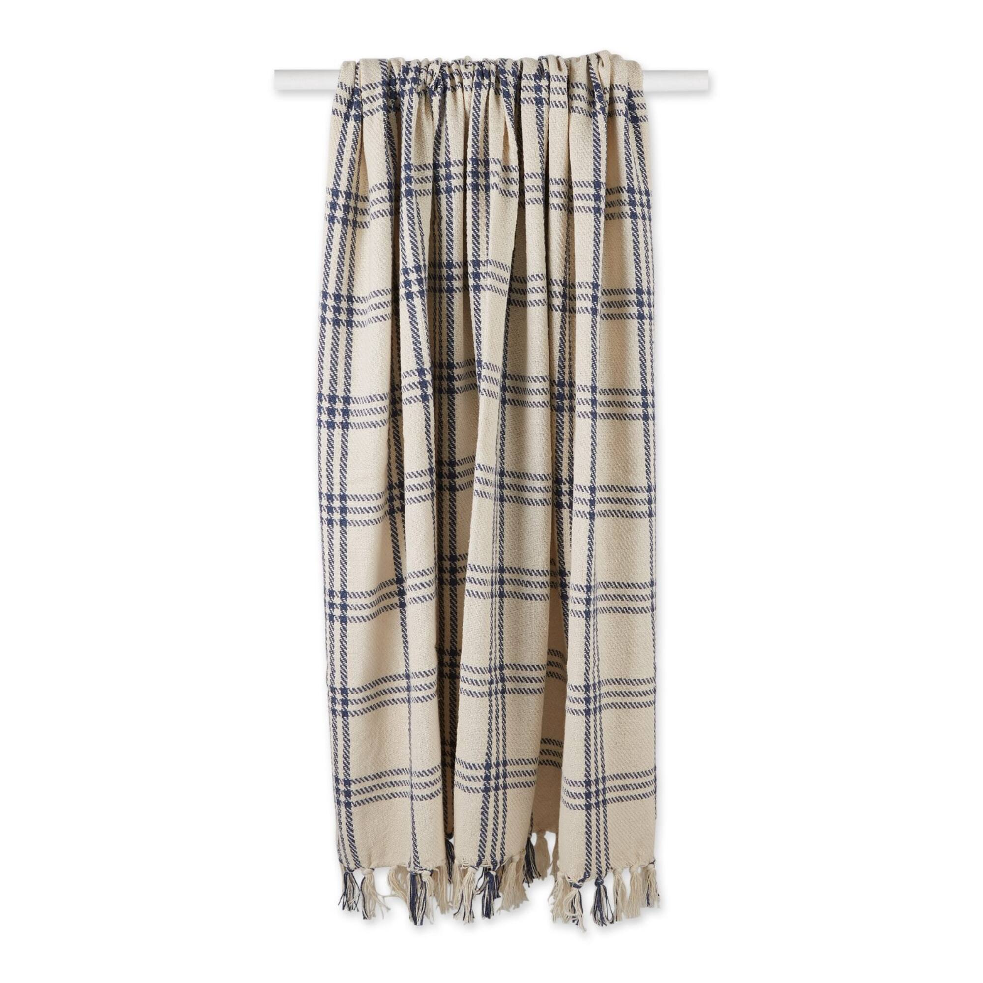DII® French Blue Modern Farmhouse Plaid Throw